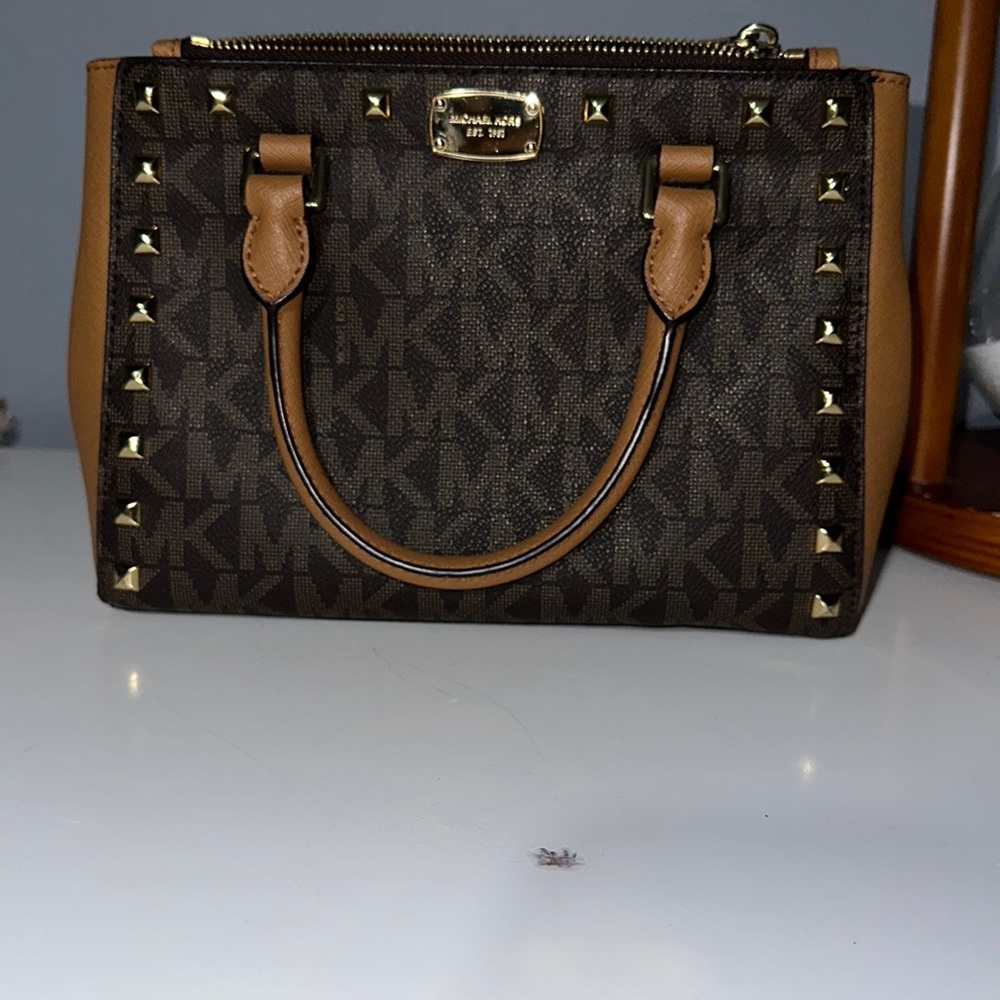 Michael Kors brown pattern bag